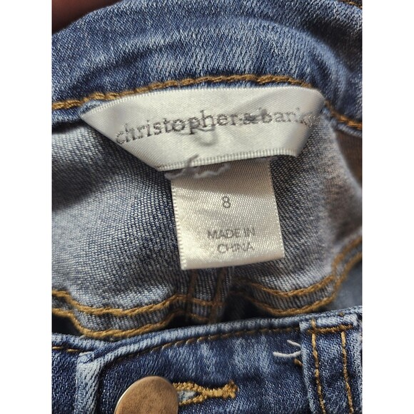 Christopher Banks Jean Embroidered Cropped Pants Capris Size 8 - Picture 6 of 7